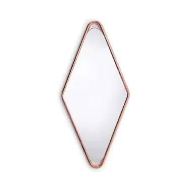 Specchio con cornice in acciaio Frame Diamond di Ambiance Italia